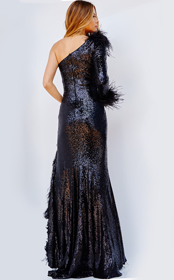 black sequin gown 22895